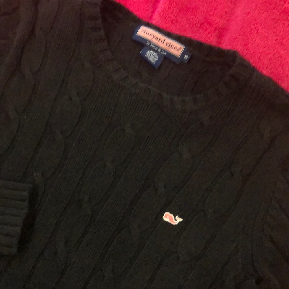 Vineyard Vines navy cable knit sweater XS